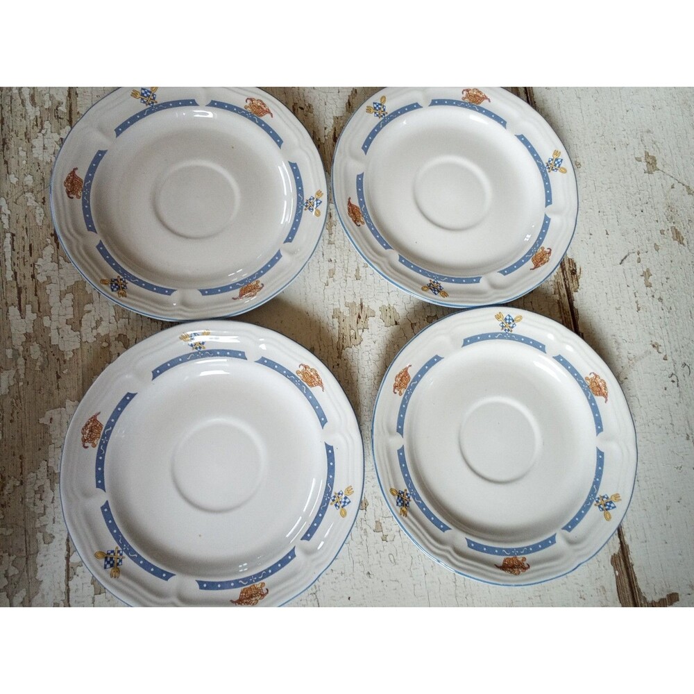 1994 New Cor Kitchen Kow Saucers Set Of 4